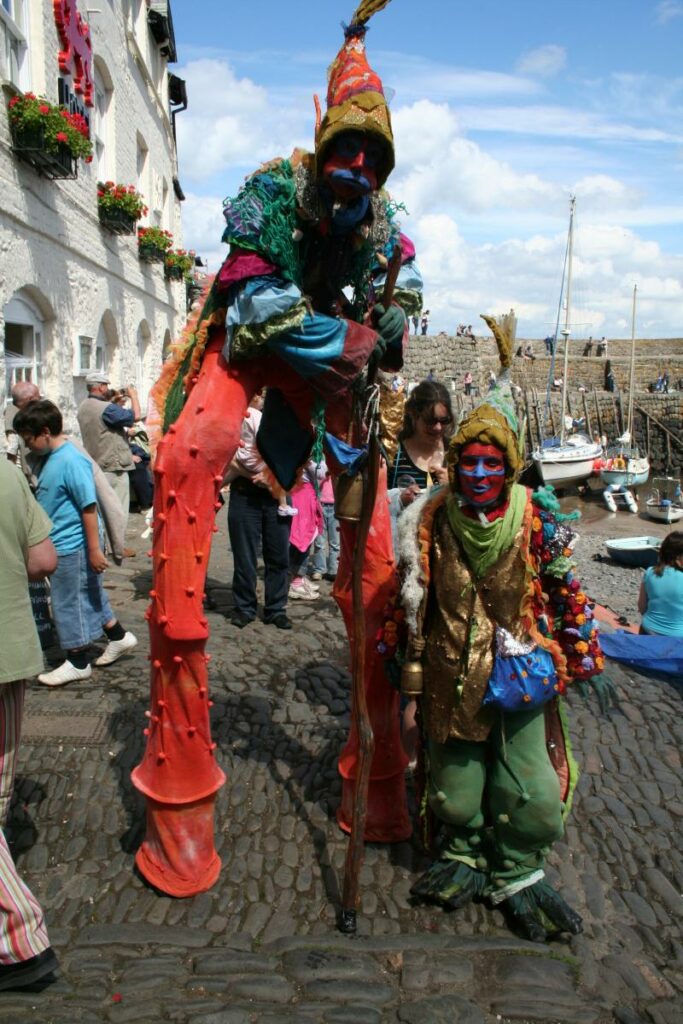 One of Clovelly's many vibrant festivals that take place throughout the year