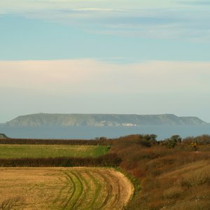 The view towards Lundy Island from Downe Cottages complex
