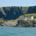 Hartland Quay Hotel in its spectacular coastal setting, Hartland, North Devon