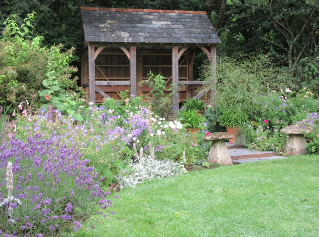 Summerhouse at Docton Mill Gardens and Tearoom, Hartland, North Devon