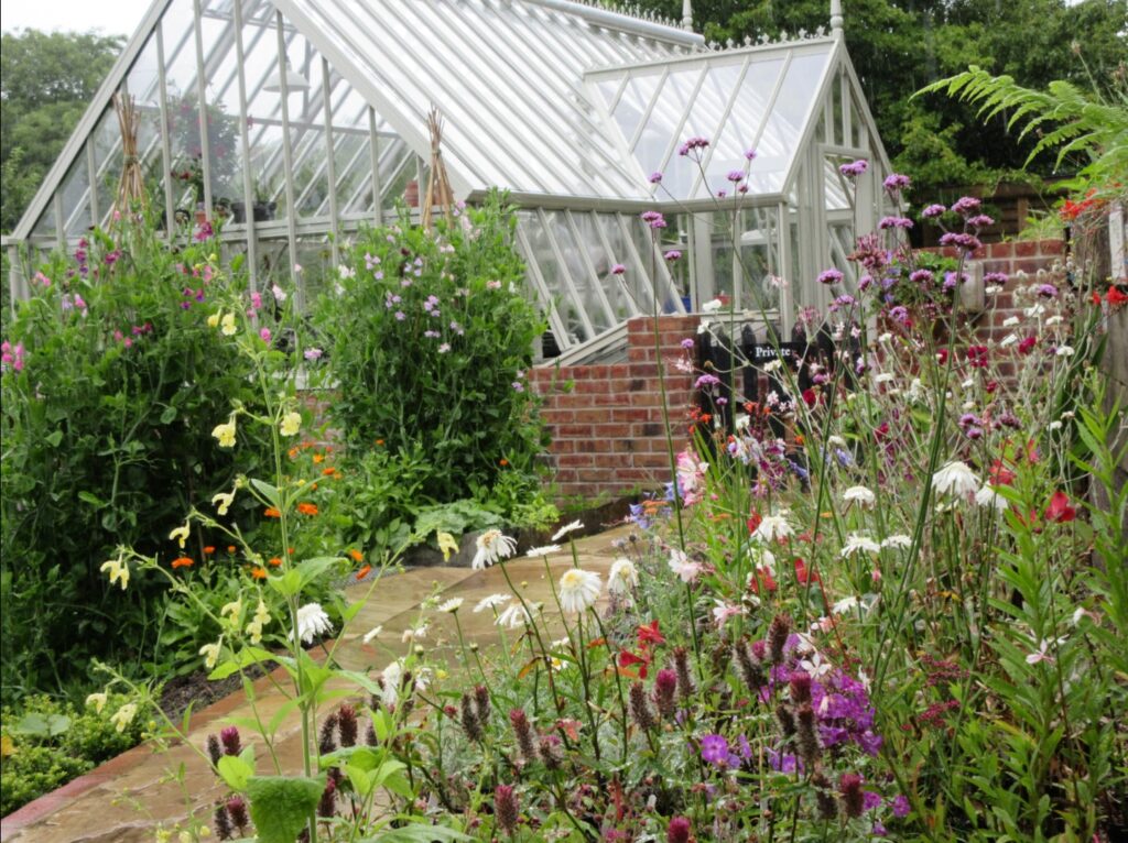 The glasshouse at Docton Mill Gardens and Tearoom, Hartland